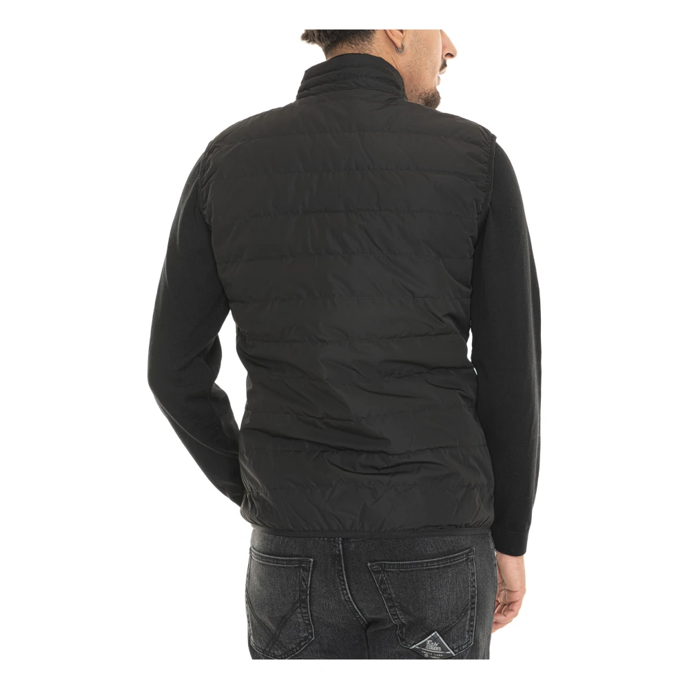 Emporio Armani EA7 Gewatteerde Vest met Zijlogo Black Heren