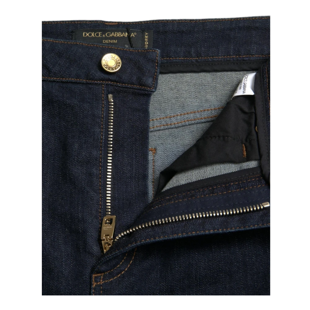 Dolce & Gabbana Donkerblauwe Skinny Denim Jeans Blue Dames