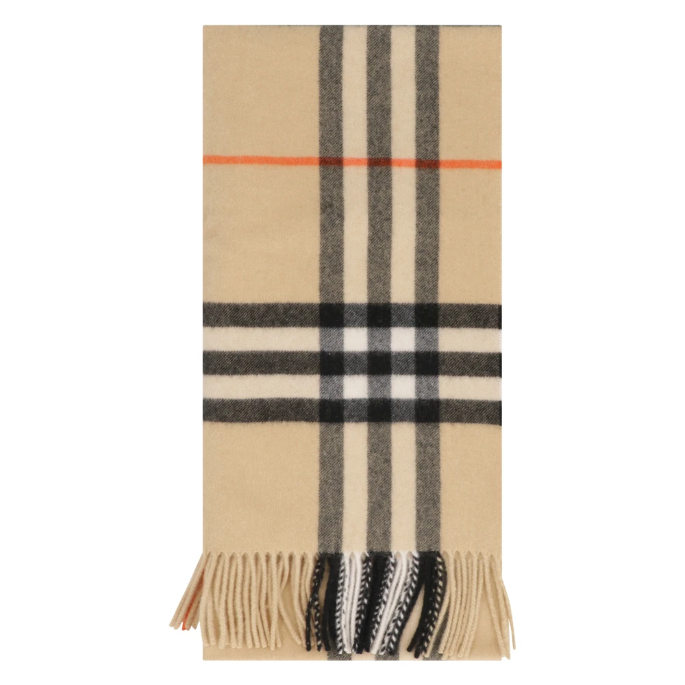 Burberry Men's Beige Cashmere Scarf - Winter Scarves - One Size - Accessories