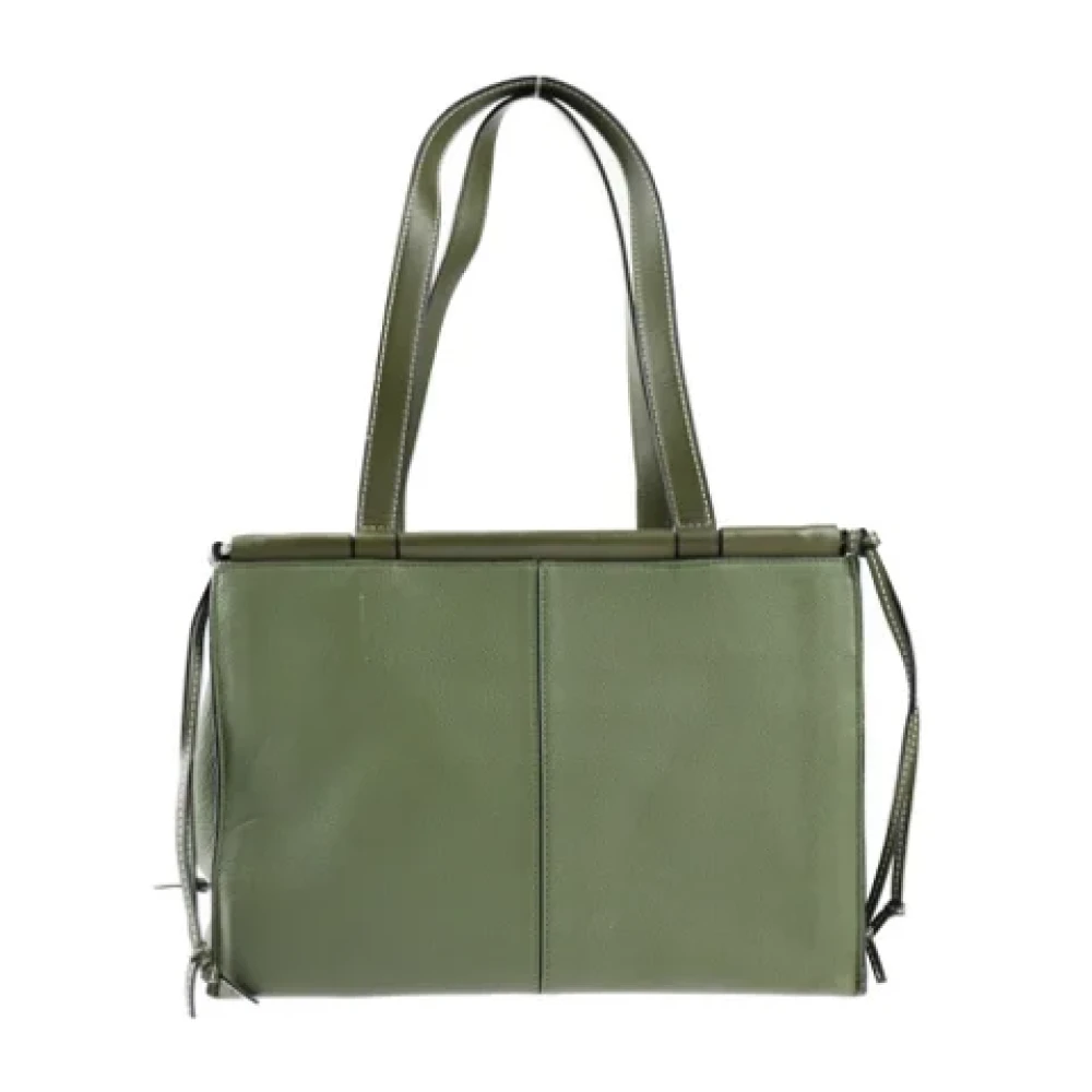 Loewe Pre-owned Fabric shoulder-bags Green Dames