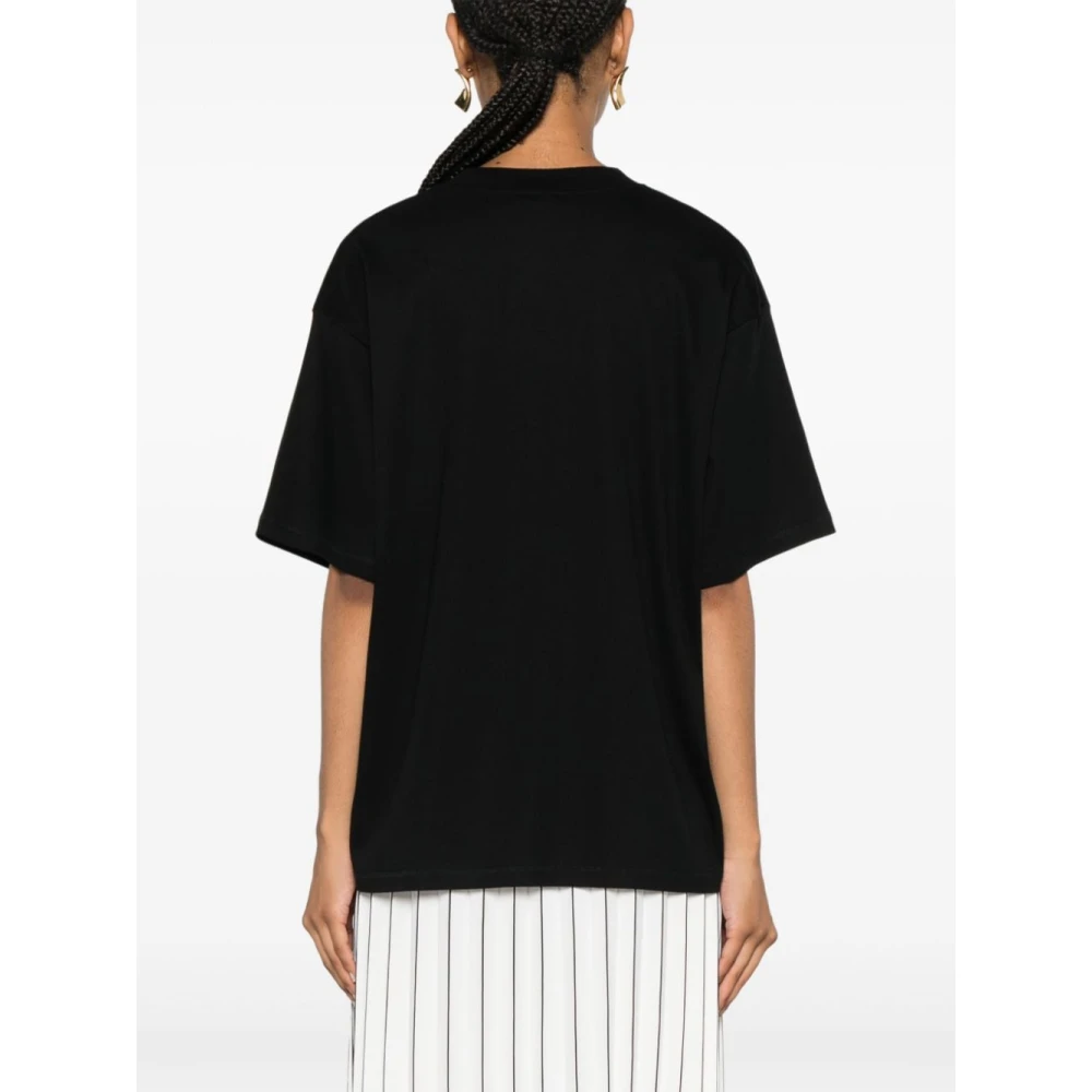Birgitte Herskind Zwart Katoenen Jersey Crew Neck T-shirt Black Dames