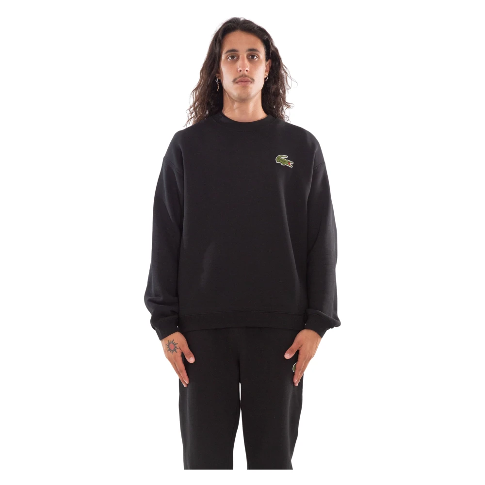Lacoste Gezellige Croc Fleece Sweatshirt Black Heren