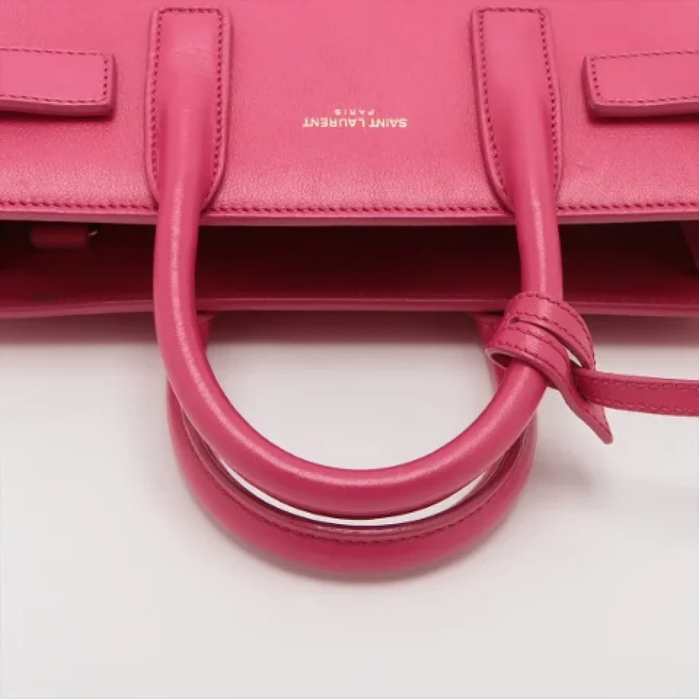 Yves Saint Laurent Vintage Pre-owned Leather handbags Pink Dames