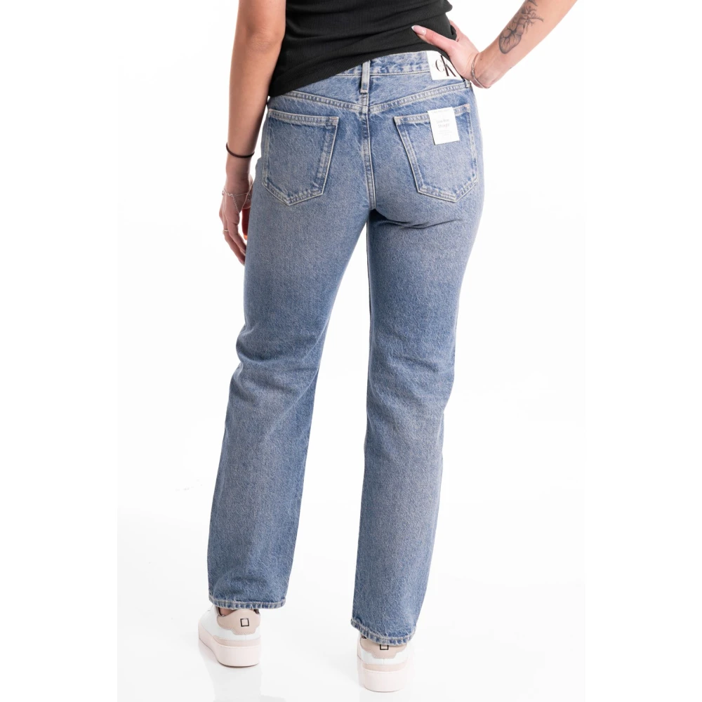 Calvin Klein Jeans Laagbouw Straight Jeans Blue Dames