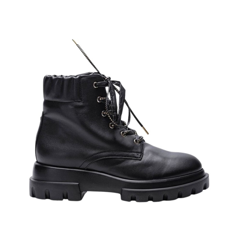 Bottines l g res en cuir avec lacets et lastiques AGL Femme