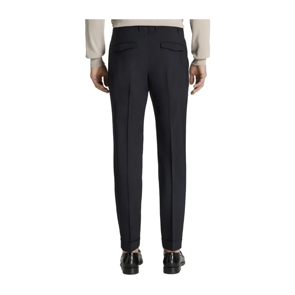PT Torino Slim Fit Wollen Broek Blue Heren