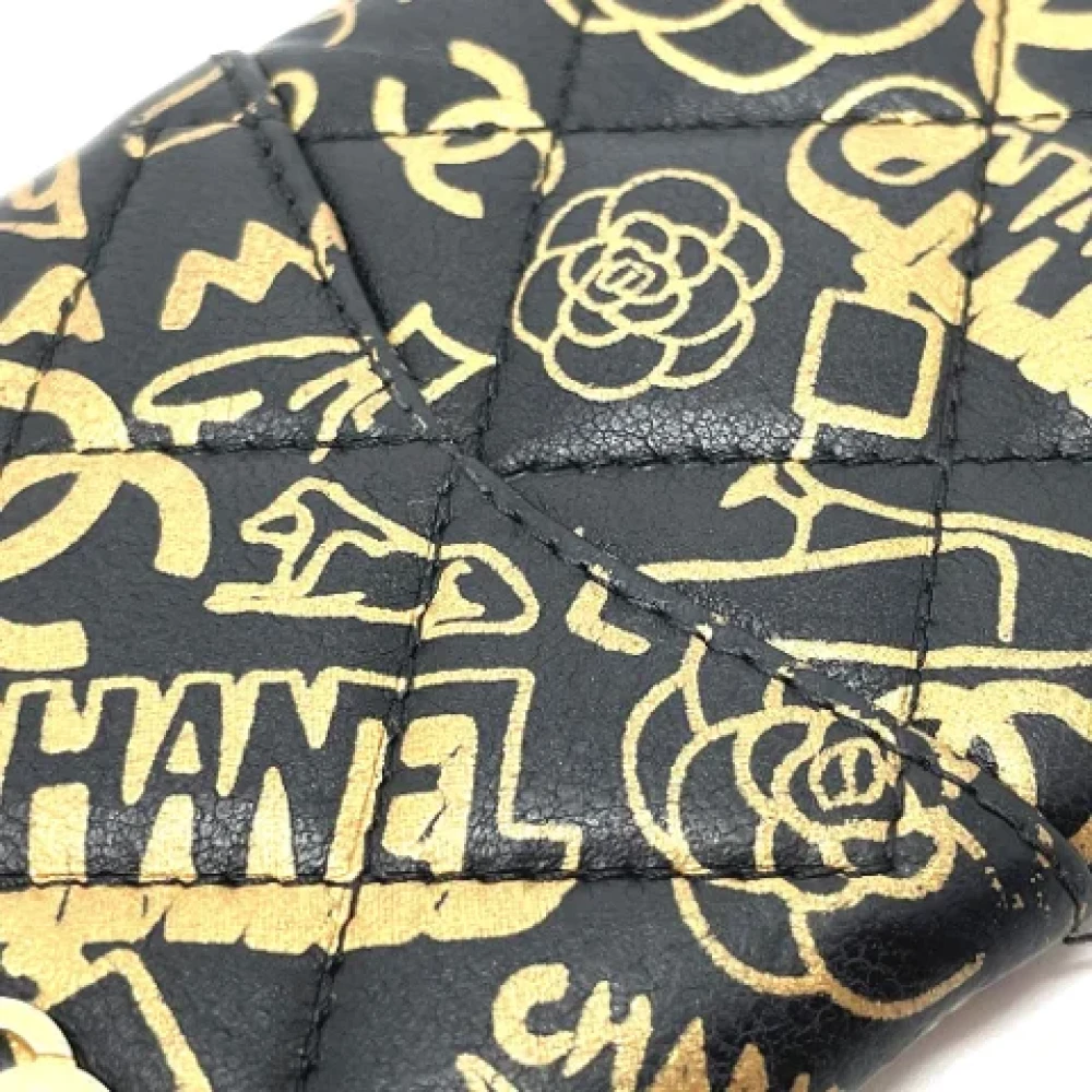 Chanel Vintage Pre-owned Leather home-office Black Dames