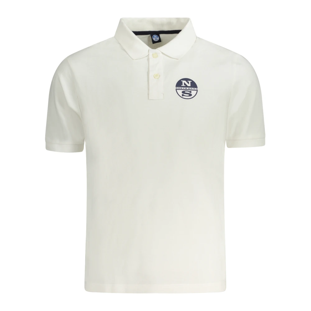 North Sails Mannelijk Wit Tops Heren, L, Polo Met Korte Mouwen