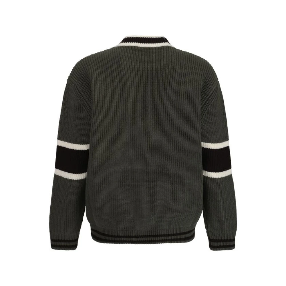 Dolce & Gabbana Gestreepte Wollen Vest Black Heren