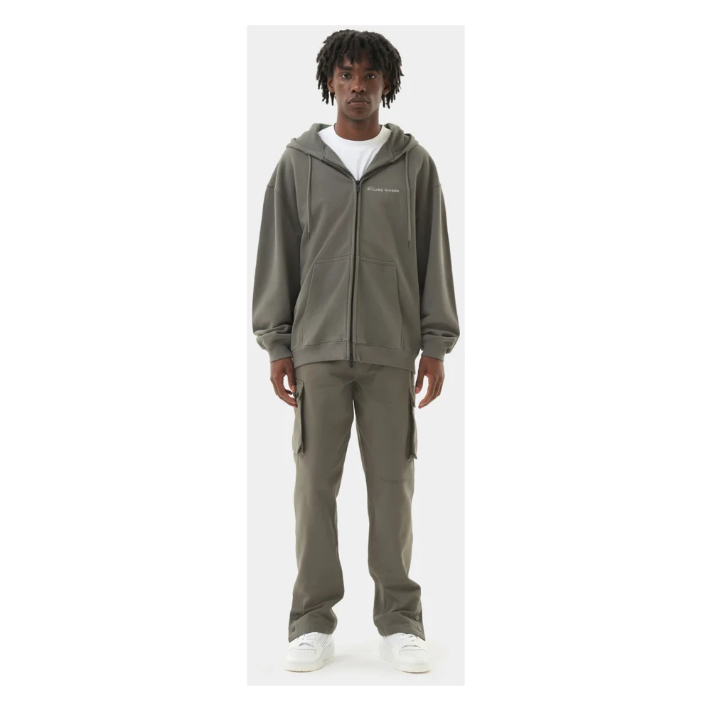 Filling Pieces Chrome Gebreide Zip Hoodie Green Heren