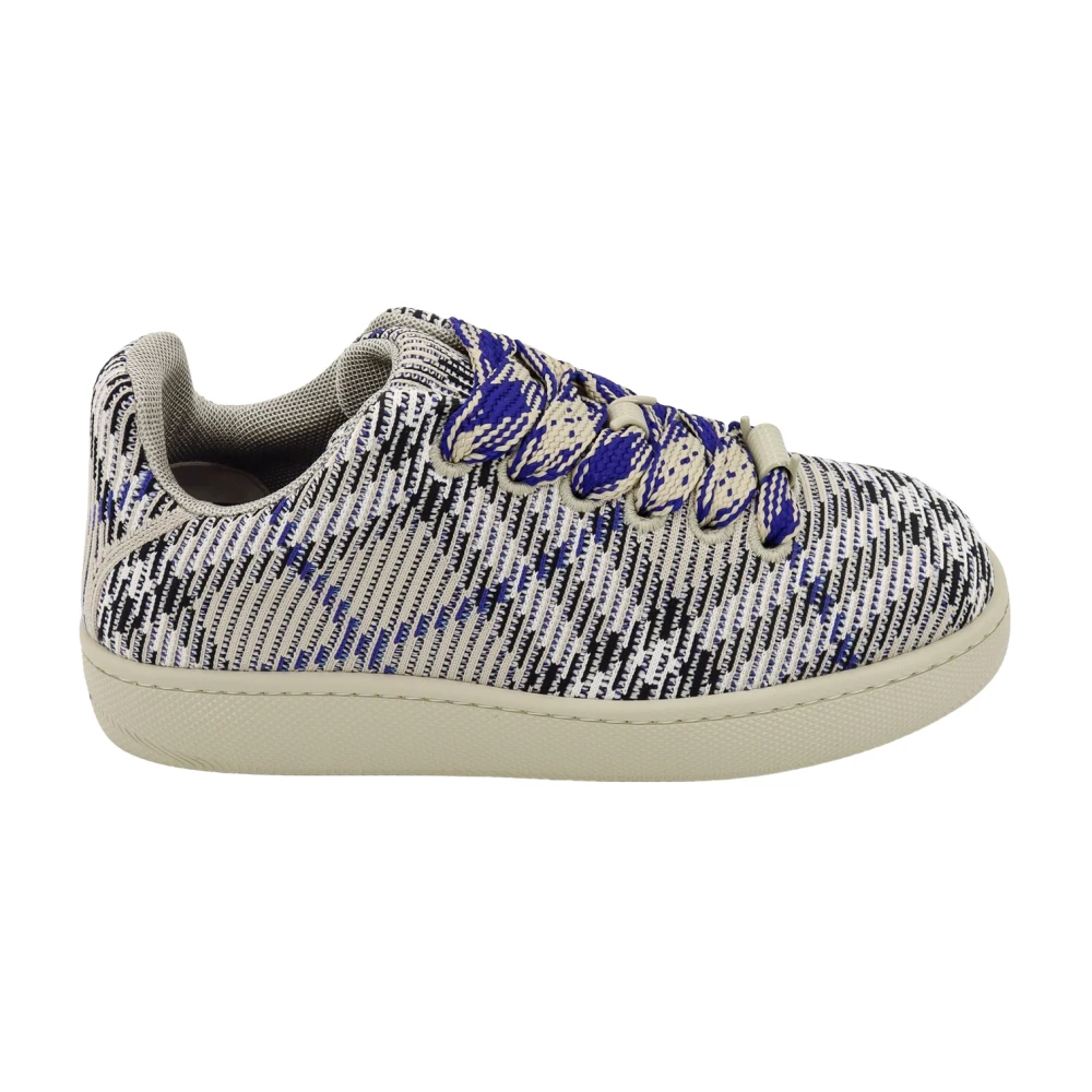 Burberry Box Checked Sneakers met Veters Heren Schoenen Veelkleurig Multicolor