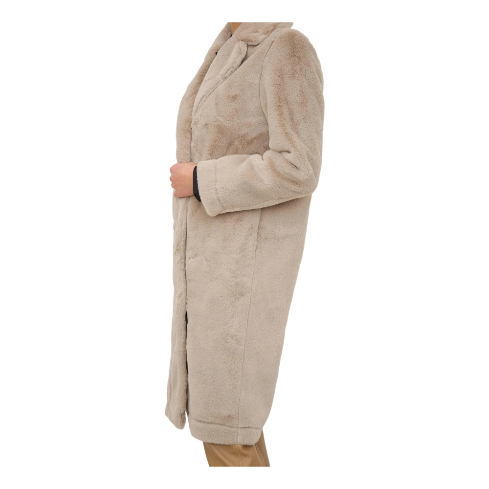 Hetregó Stijlvolle Cappotto Jas Beige Dames