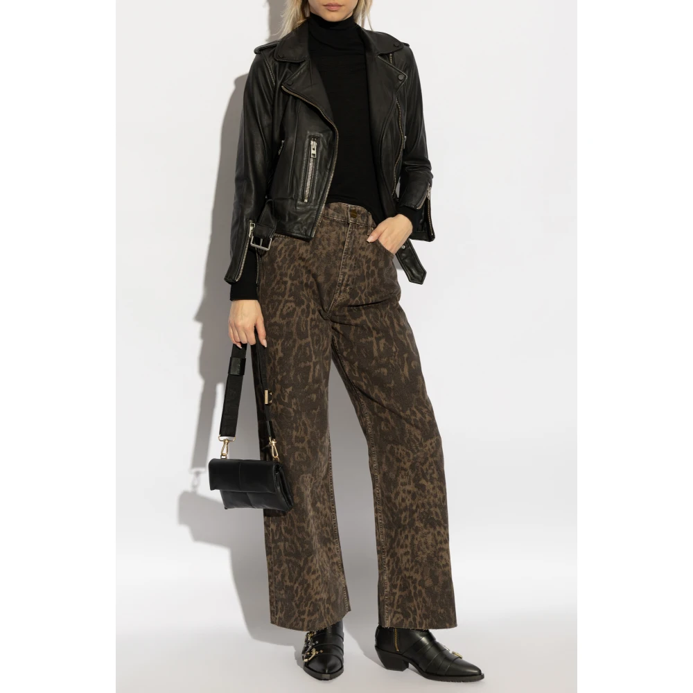 AllSaints Leren jack Balfern Black Dames