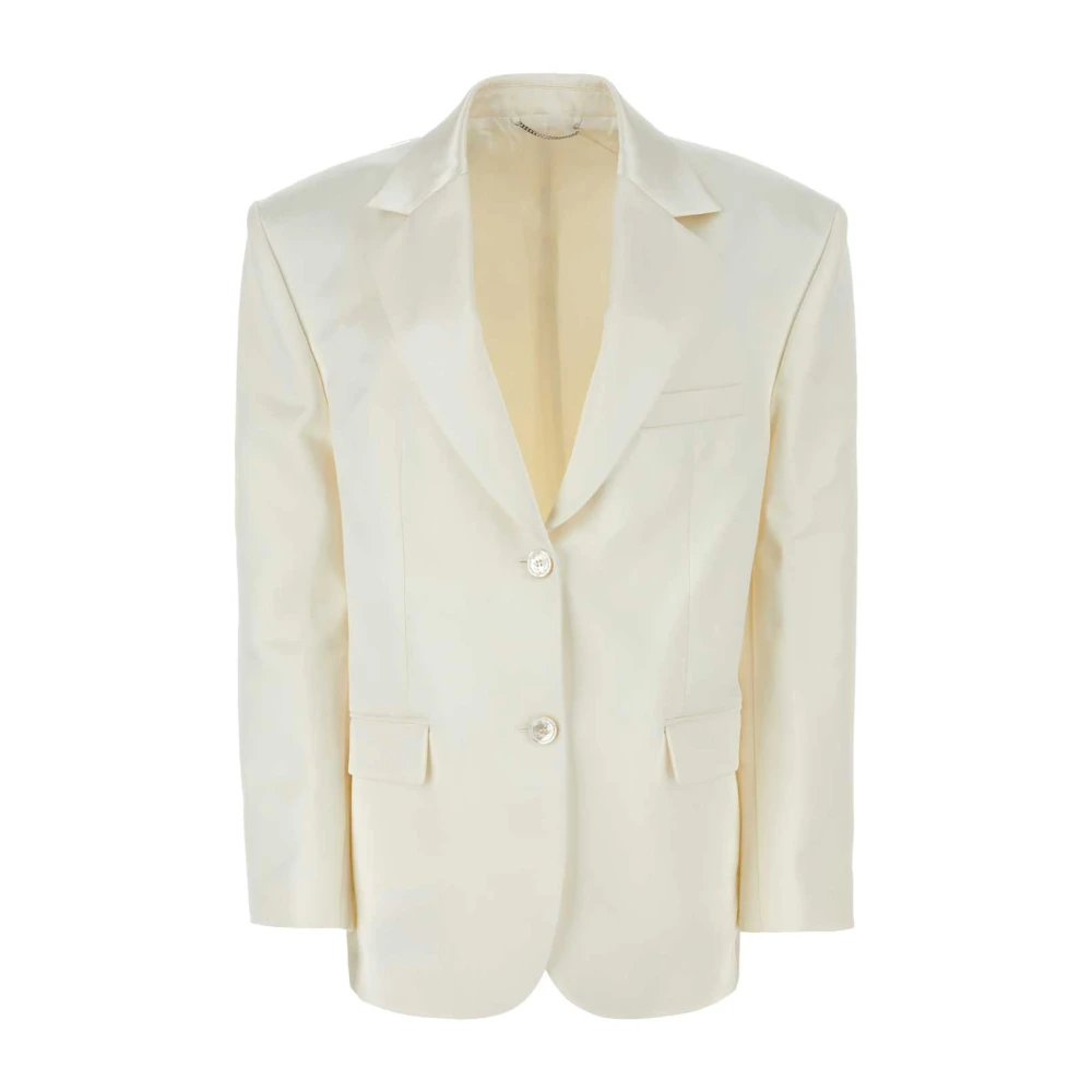 Magda Butrym Ivory Cotton Blend Blazer White Dames