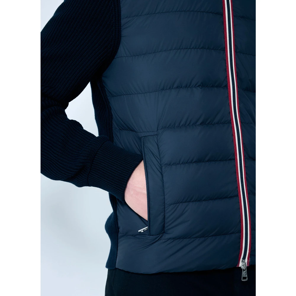 Moncler Gewatteerde Vest met Kleur Strepen Blue Heren