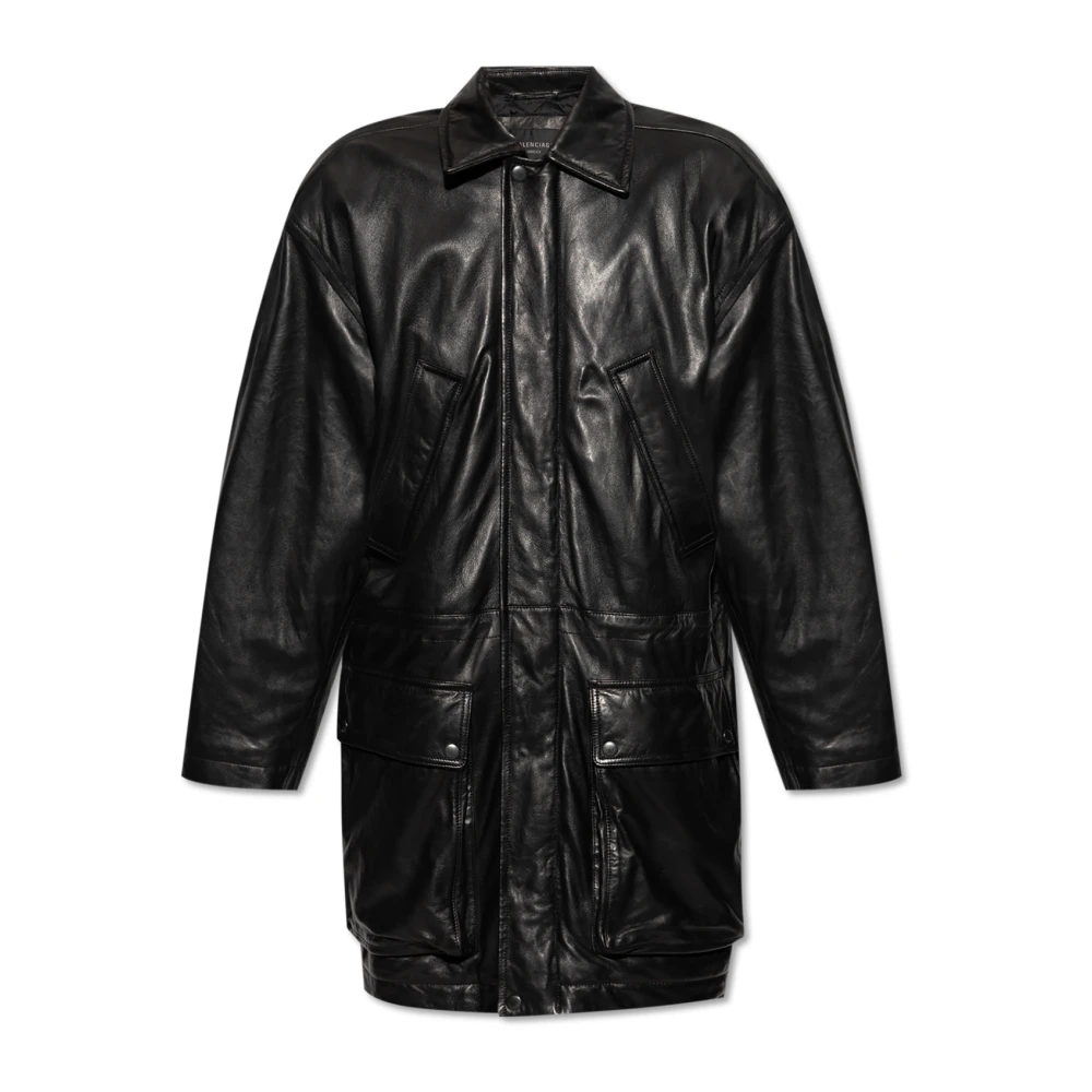 Balenciaga Leren jas Black Heren
