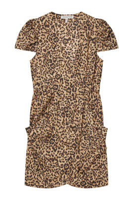 leopardmonstrad-klanning-med-puffarmar