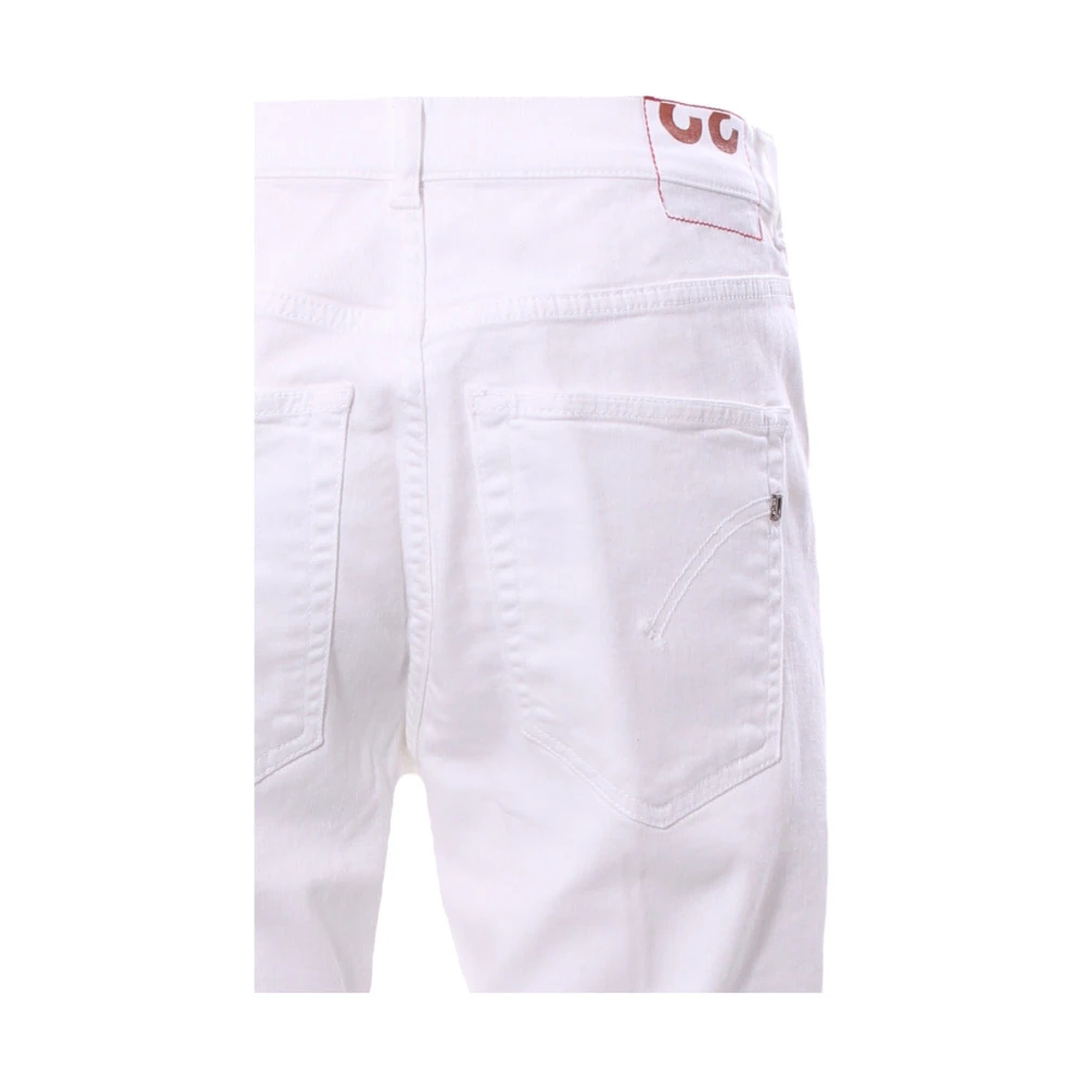 Dondup Stretch Cotton Bermuda Shorts White Heren
