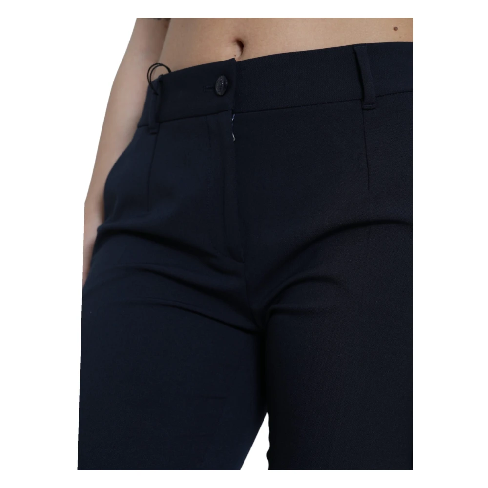 Dolce & Gabbana Elegante Tapered Broek in Blauw Blue Dames
