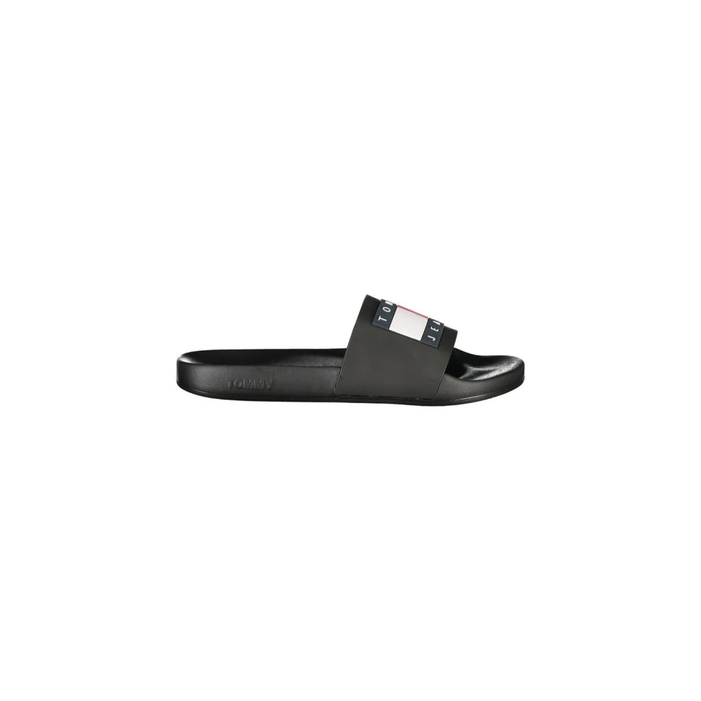 Tommy Hilfiger Men's Black Sliders, 9 Uk, Open-Toe Sandal For