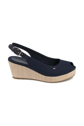 blue-wedge-cotton-leather-blend-shoes