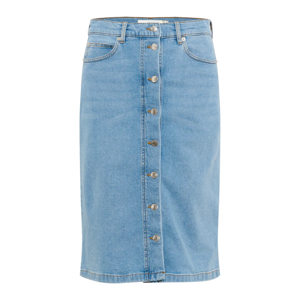 InWear Denim Rok met Voorknopen Blue Dames