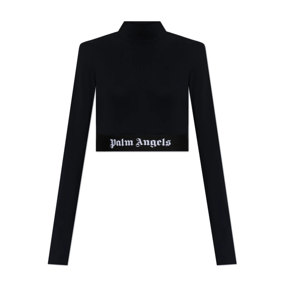 Palm Angels Top met Logo Black Dames