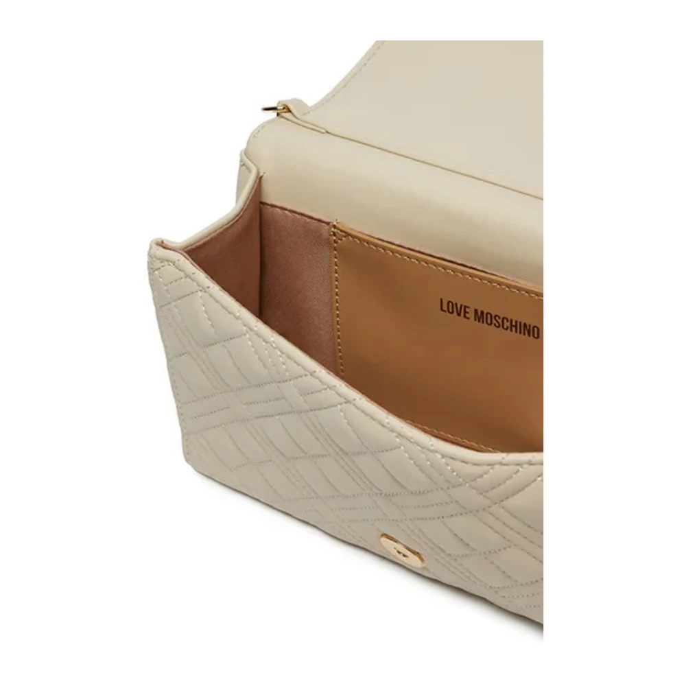Love Moschino Stijlvolle Ivory Tassen voor Vrouwen Beige Dames