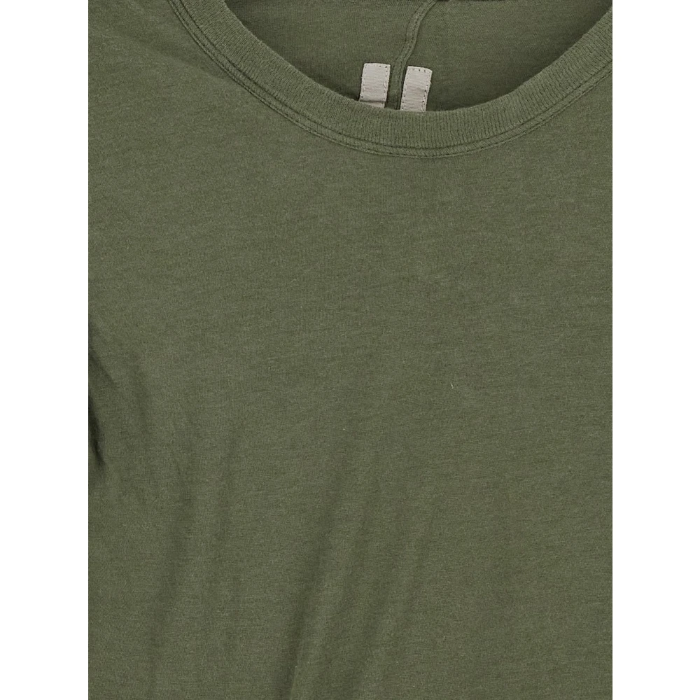 Rick Owens Double SS Katoenen T-Shirt Green Heren
