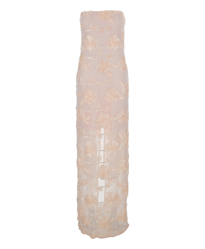 robe-tube-en-maille-fleurie