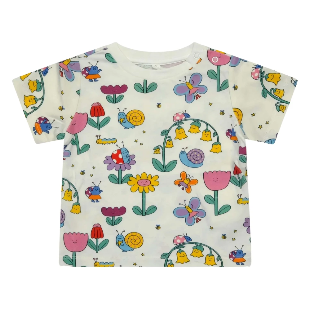 Stella Mccartney Girls Multicolor Flowers And Bugs T-Shirt - Kids Short Sleeve T-Shirts - 2 Y - Kids