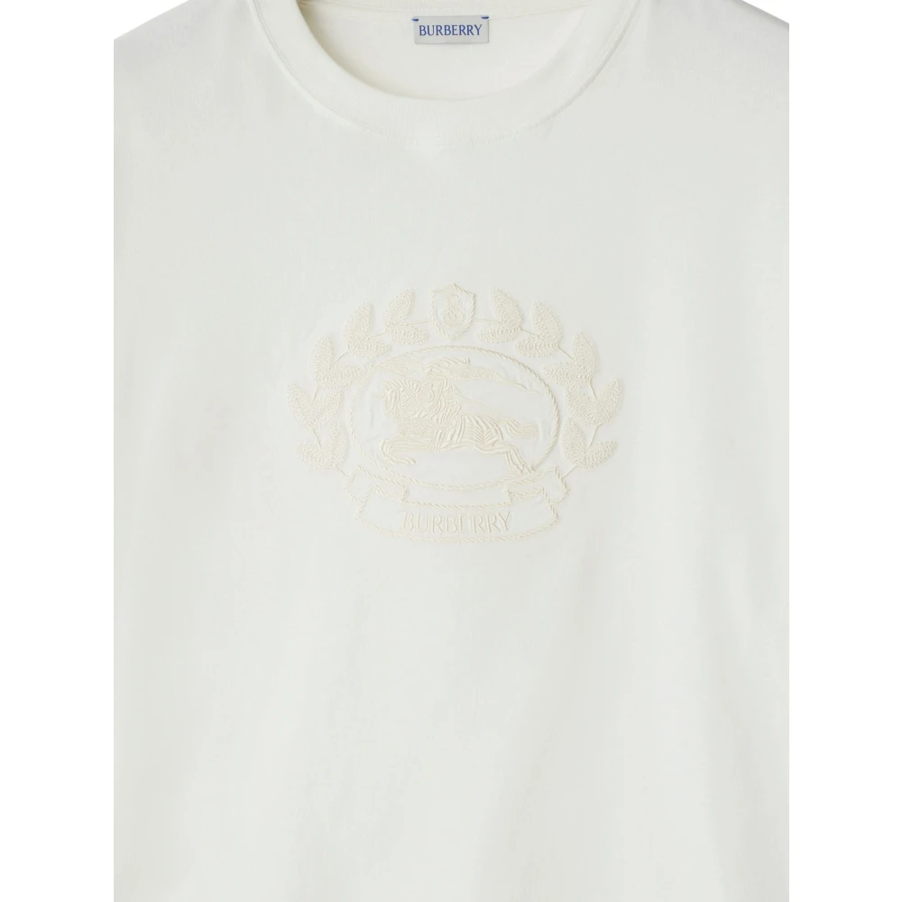 Burberry Casual Heren T-shirt in Krijt White Heren