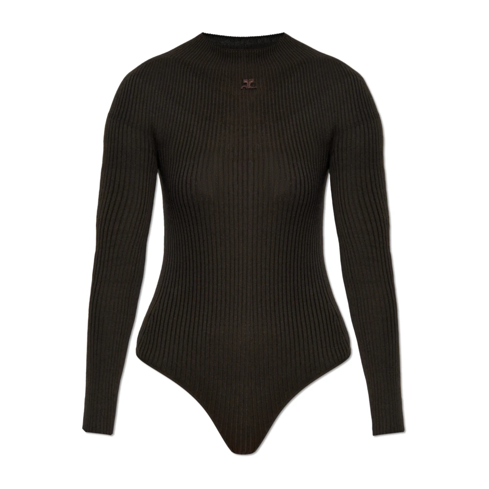 Courrèges Lichaam met logo Gray Dames