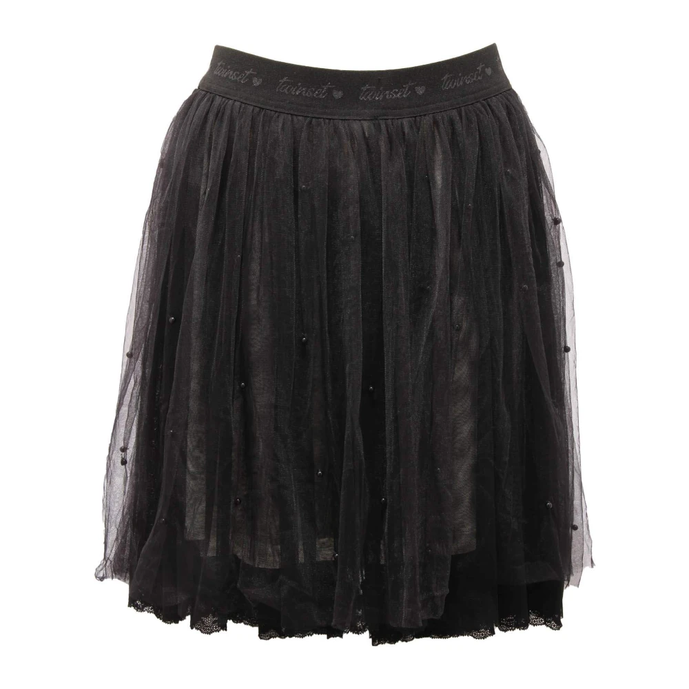 Twinset Girls Black Kids Skirts, 14 Y, Ga82je Skirt