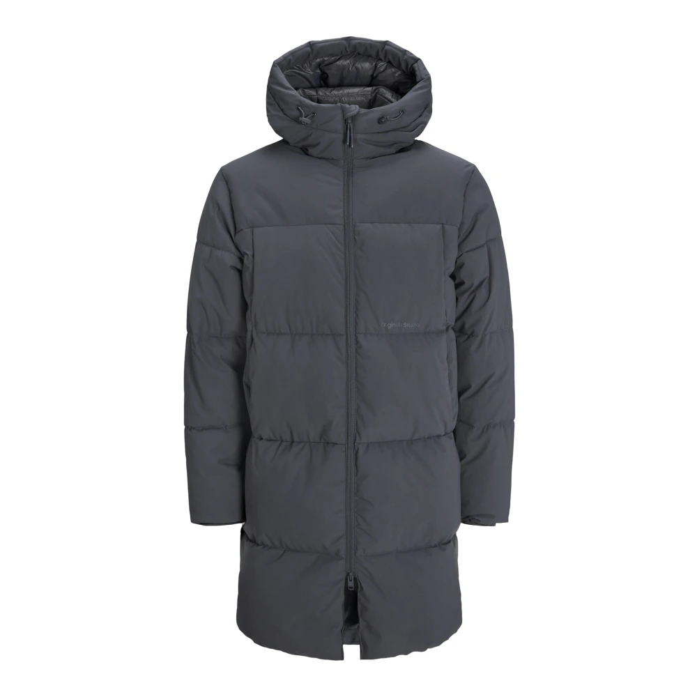 jack & jones Urban Lange Gewatteerde Jas Gray Heren