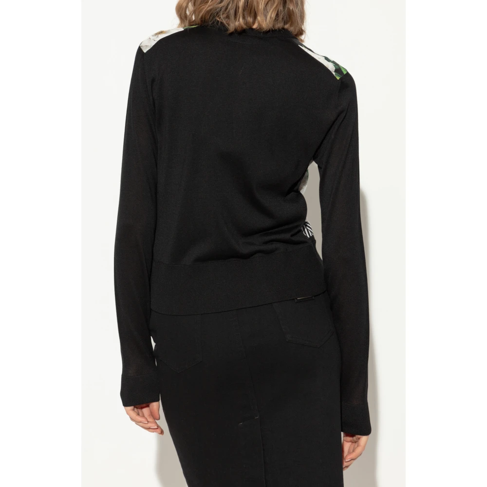 Dolce & Gabbana Vest met bloemenpatroon Black Dames