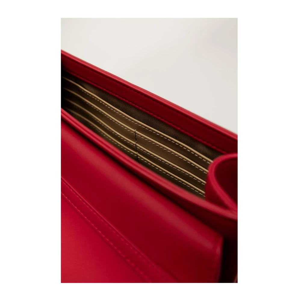 Love Moschino Faux Leather Handtas Lente Zomer Collectie Red Dames