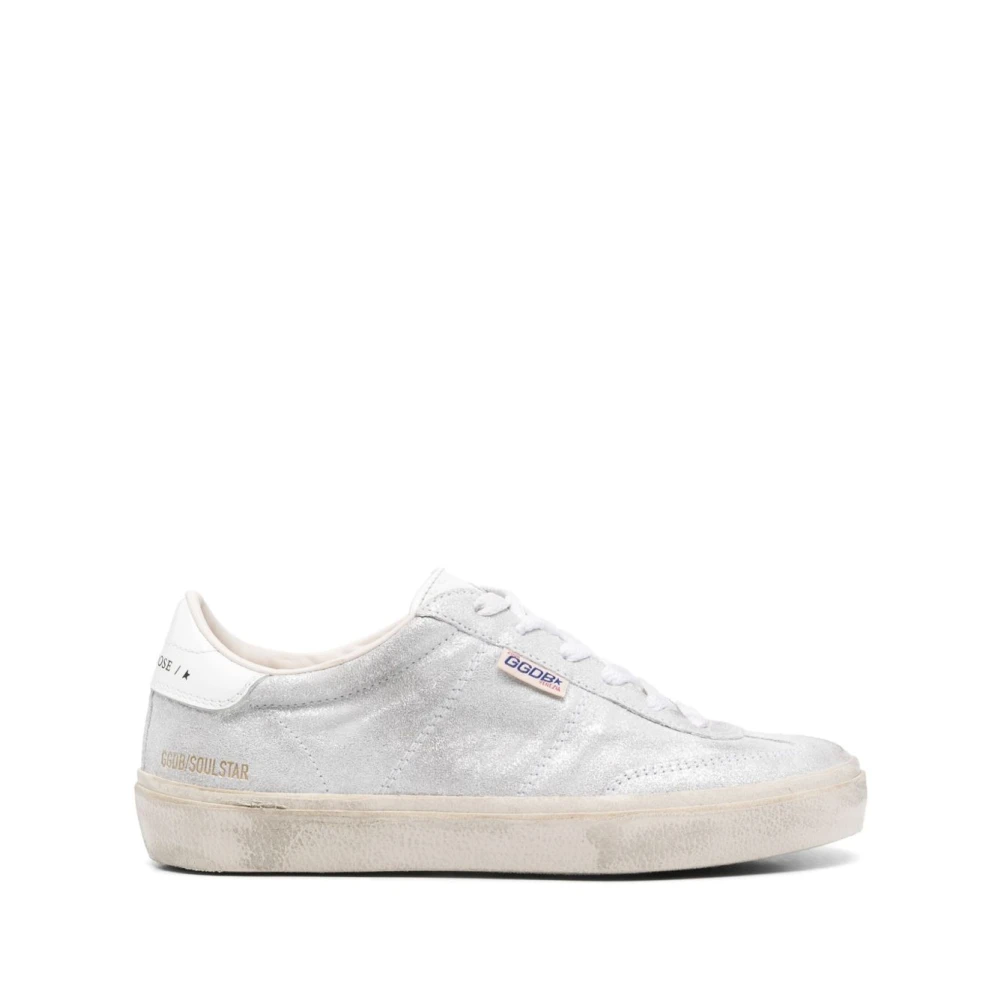 Golden Goose Witte Veterschoenen met Merkdetails Dames Schoenen