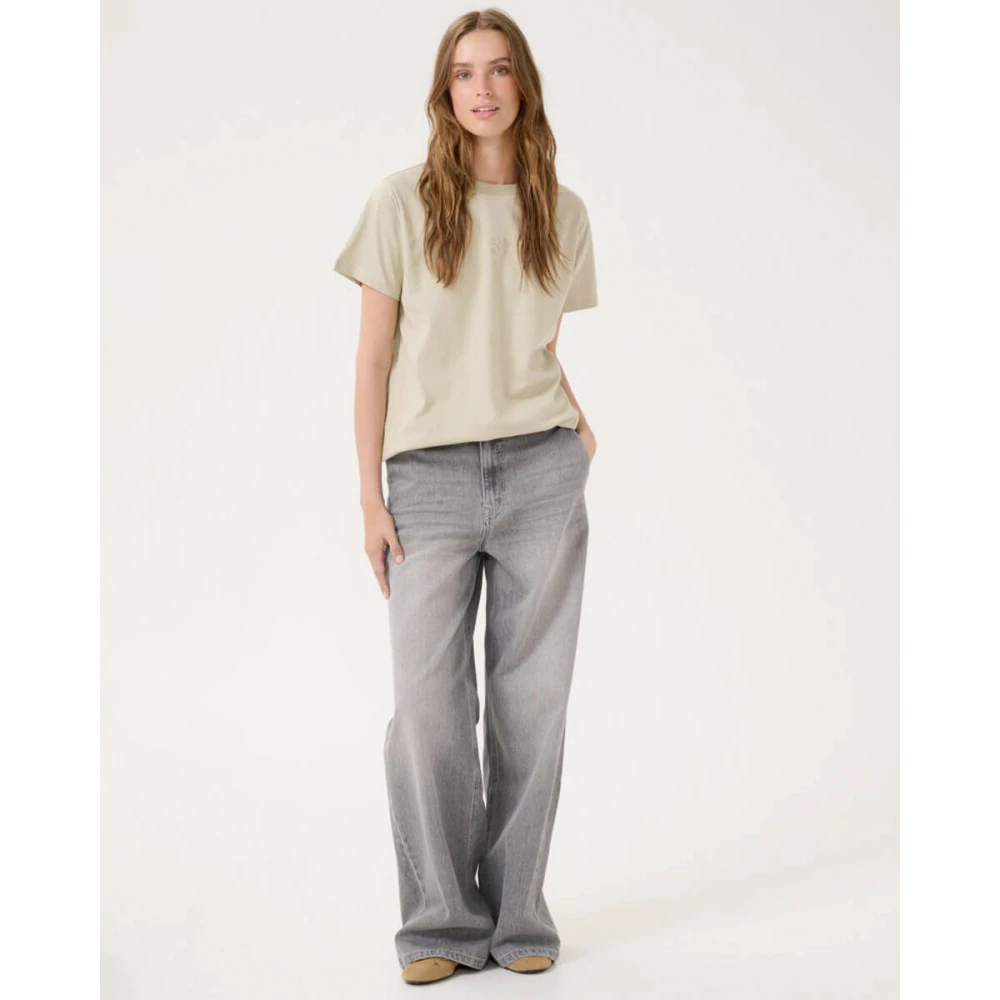 My Essential Wardrobe Hoge Wijde Jeans TusaMW Stijl Gray Dames