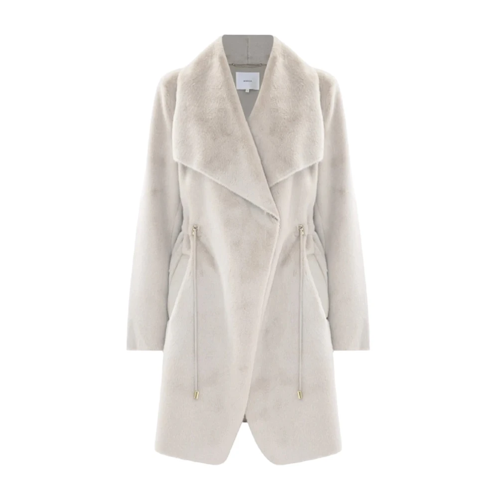 Kocca Beige Jas met Koordtaille Beige Dames
