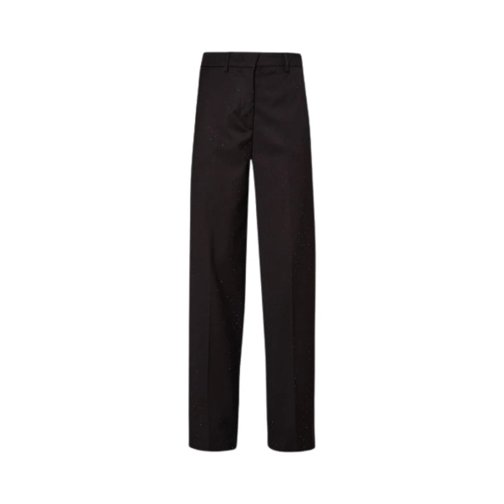 Liu Jo Zwarte Chino Broek met Rechte Snit Black Dames