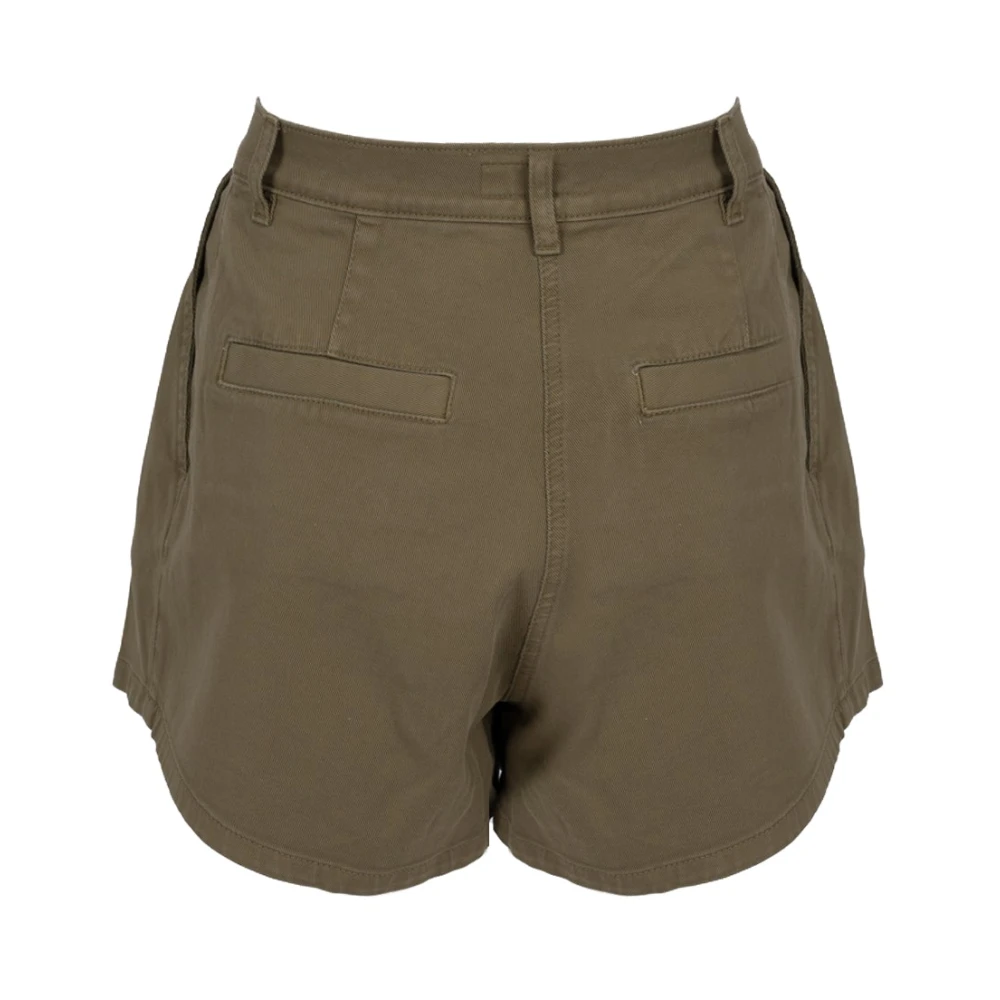 pinko Denim Shorts met Voorplooien Green Dames