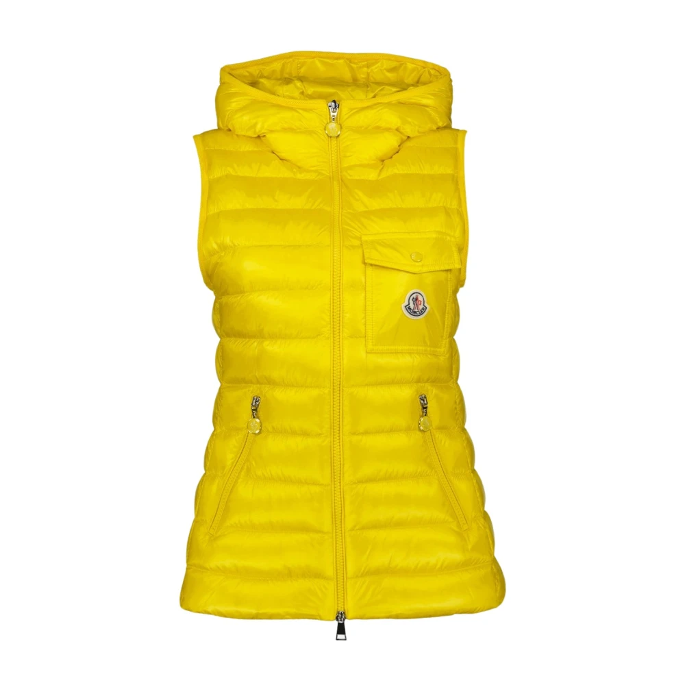 Moncler Ärmelös huva väst Yellow, Dam