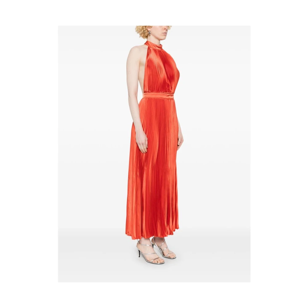 L'idée Wortel Oranje Halternek Jurk met Open Rug Orange Dames