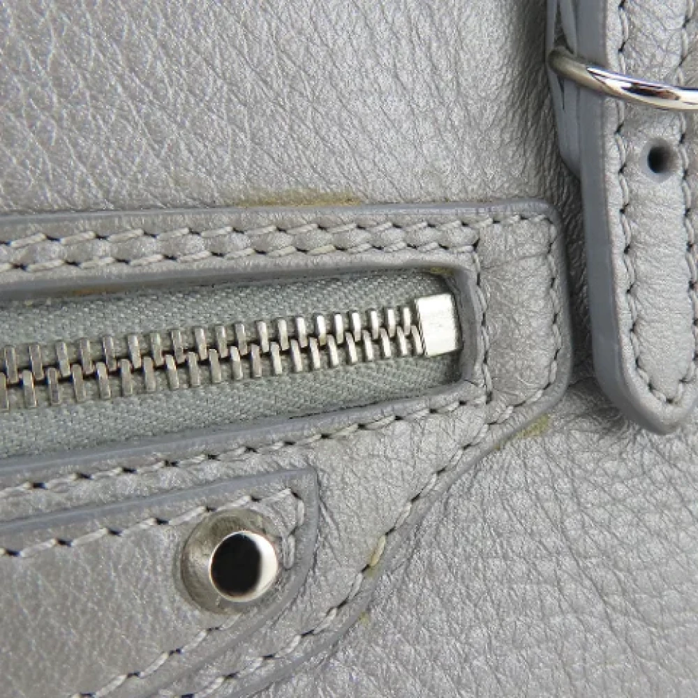 Balenciaga Vintage Pre-owned Leather handbags Gray Dames
