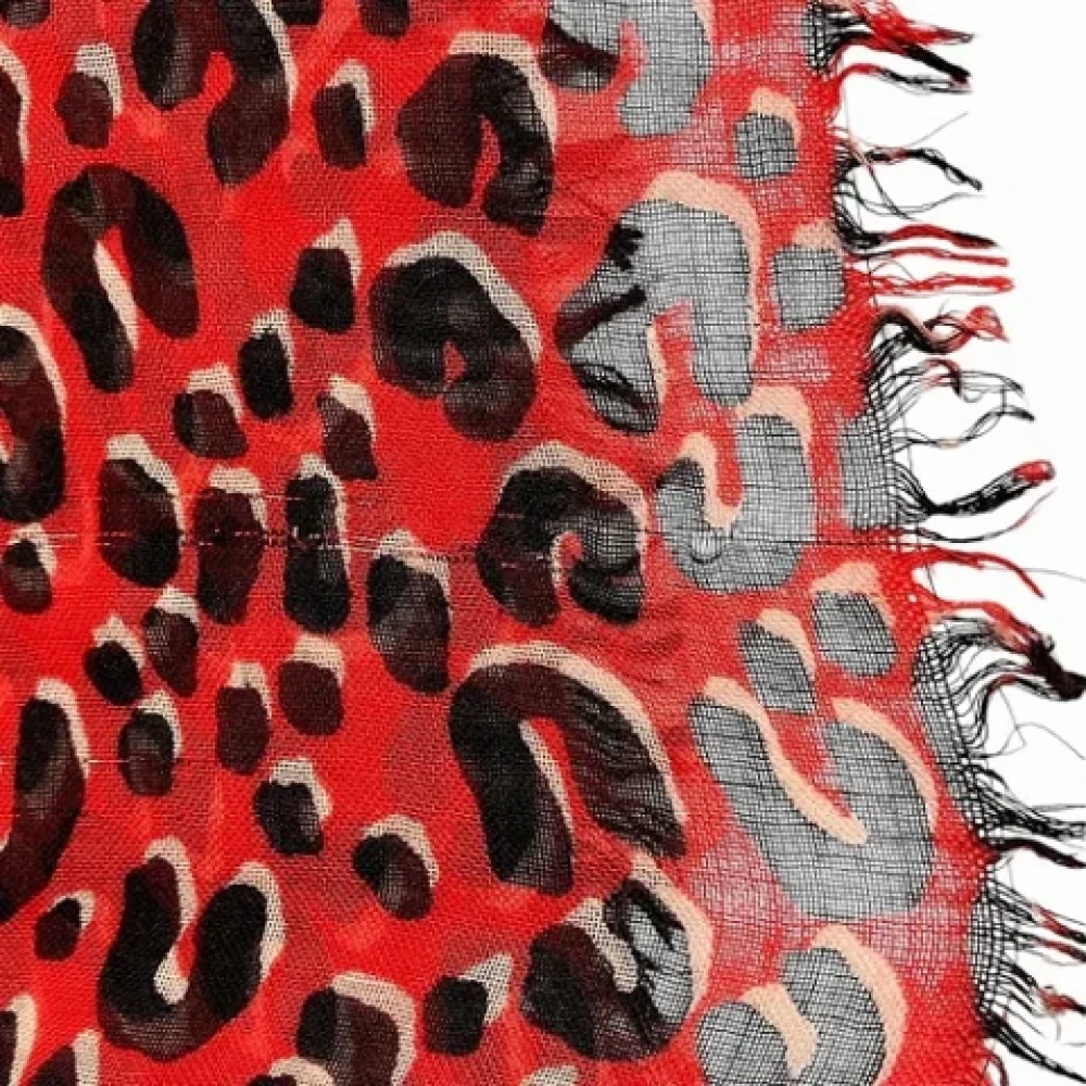 Louis Vuitton Vintage Pre-owned Silk scarves Red Dames