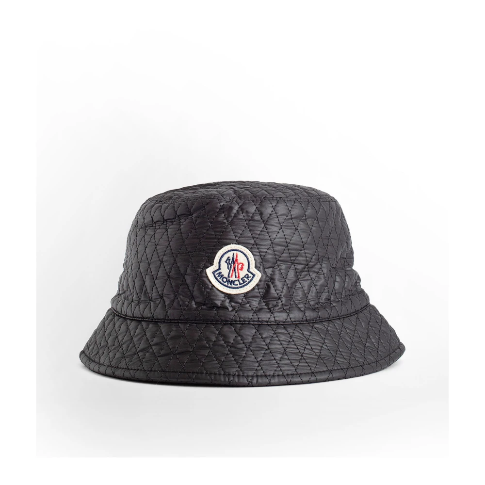 Moncler Zwarte Diamond-Quilted Bucket Hat Multicolor Dames