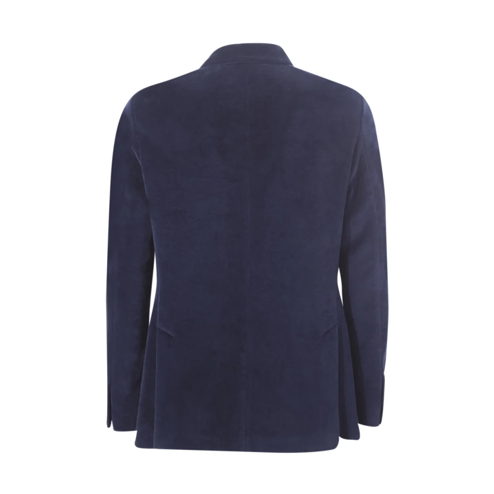 Circolo 1901 Blauwe Peak Revers Jas Italiaans Gemaakt Blue Heren