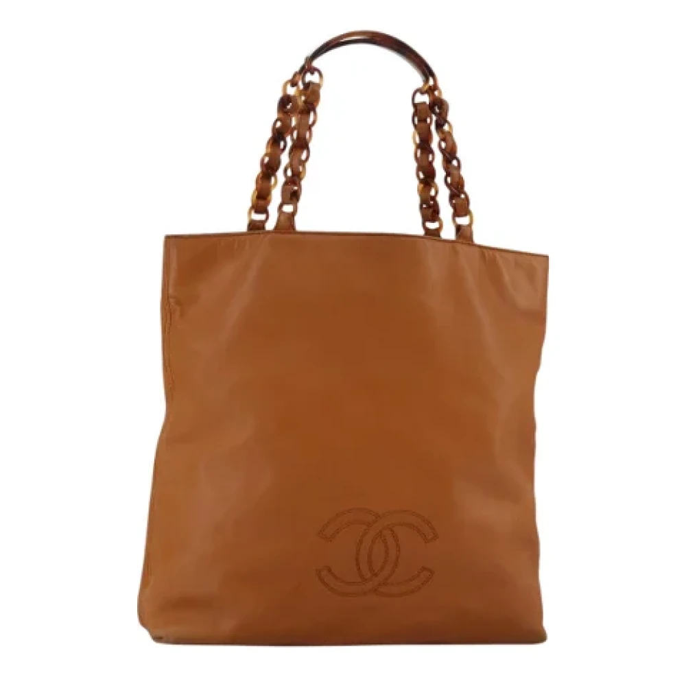 Chanel Vintage Pre-owned Leather totes Brown Dames