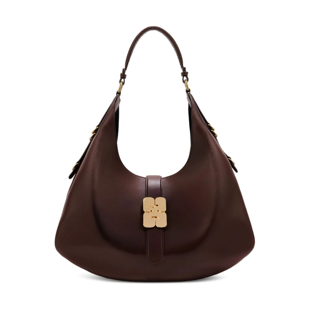 Ganni Large Kat Bag - Female - Shoulder Bags - Brown - One Size - Bags